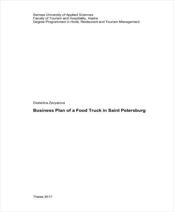 4 + Food Truck Business Plan Templates – Pdf, Google Docs, Ms Word, Pages | Free & Premium Templates Regarding Business Plan Template Food Truck