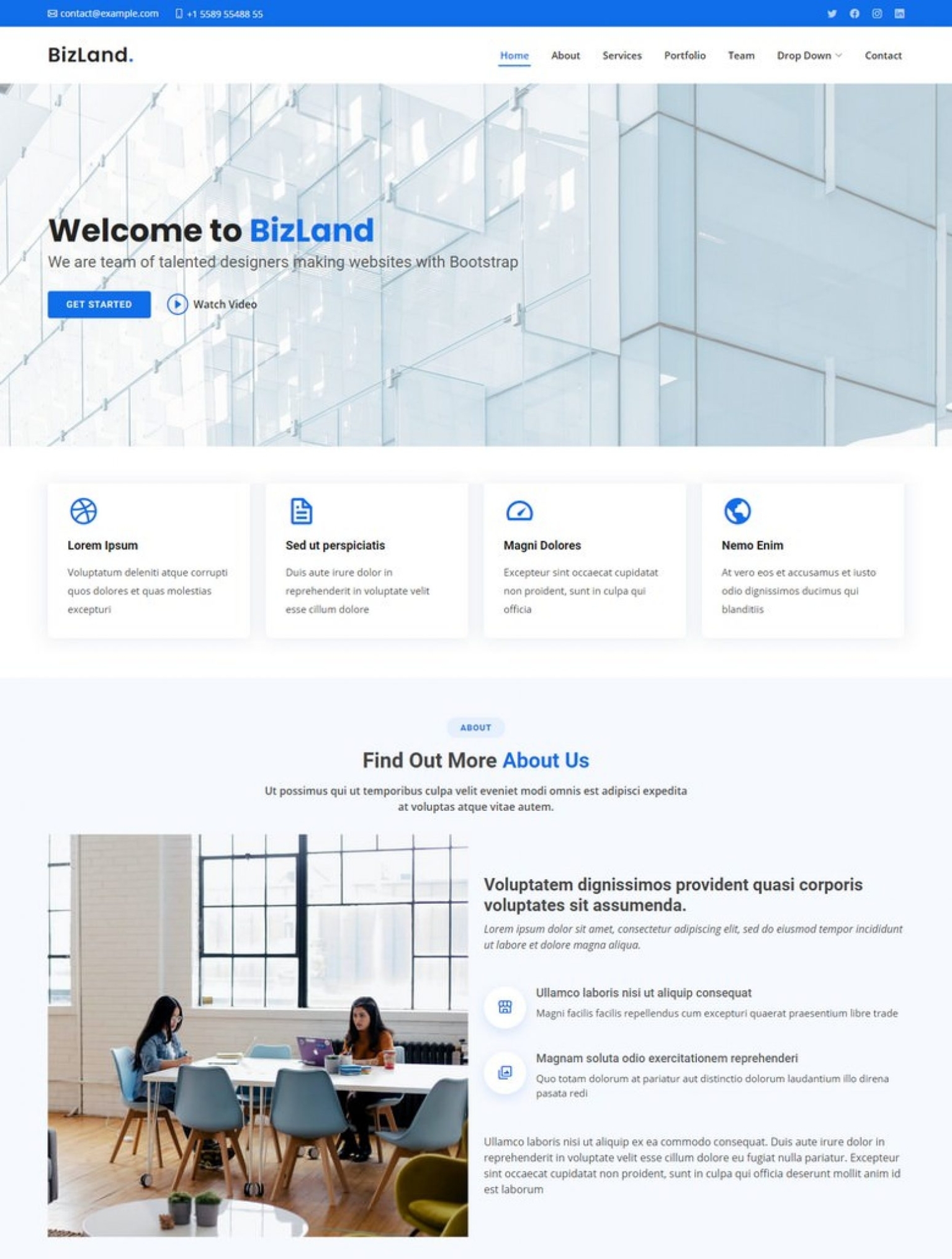 40 Best Free Bootstrap 4 And 5 Website Templates 2022 – Templatefor Intended For Bootstrap Templates For Business