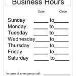 40 Printable Business Hours Templates (Word &amp; Pdf) within Business Hours Template Word