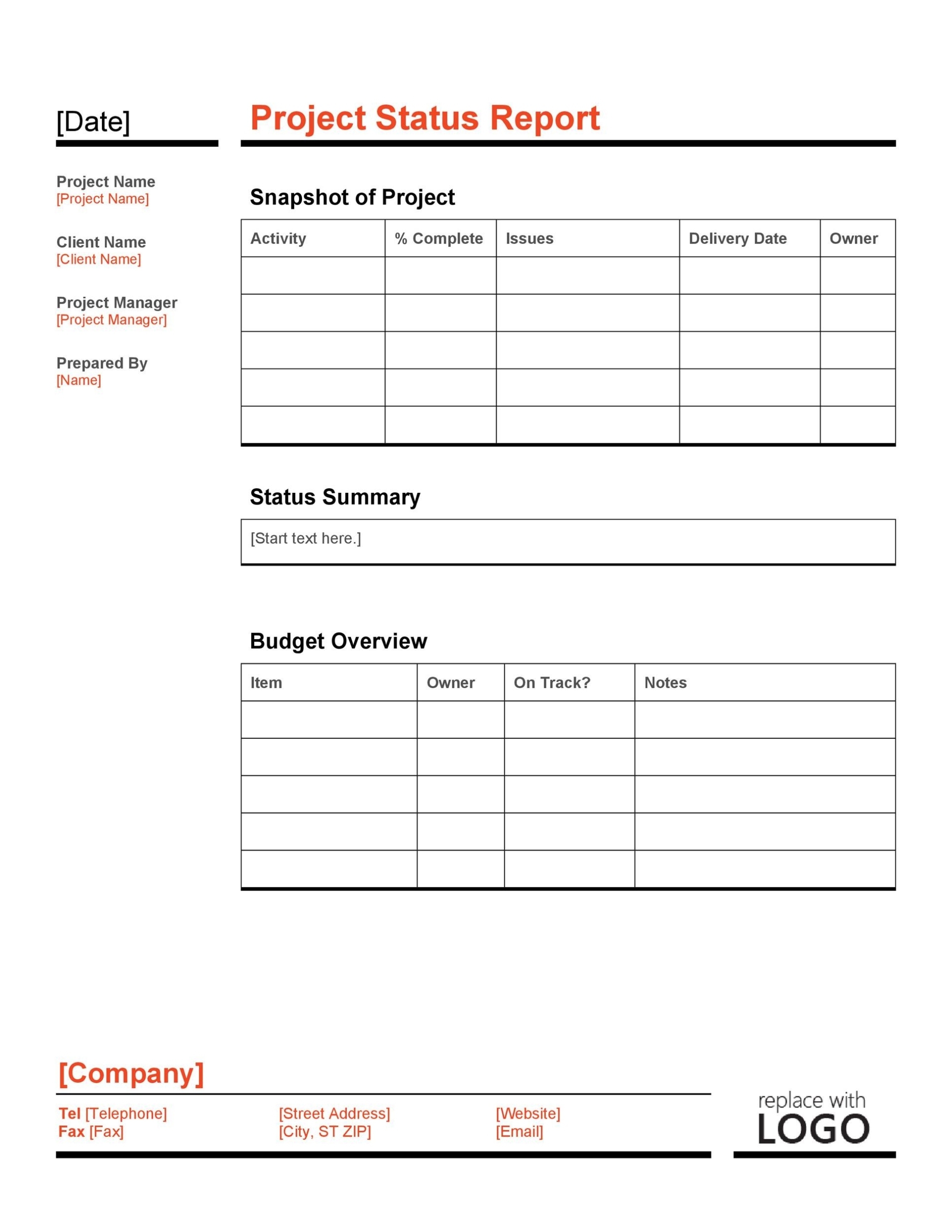 40+ Project Status Report Templates [Word, Excel, Ppt] ᐅ Templatelab Inside Weekly Project Status Report Template Powerpoint