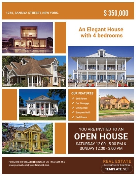 42+ Open House Flyer Templates - Word, Psd, Ai, Eps Vector | Free & Premium Templates Throughout Free Open House Flyer Template
