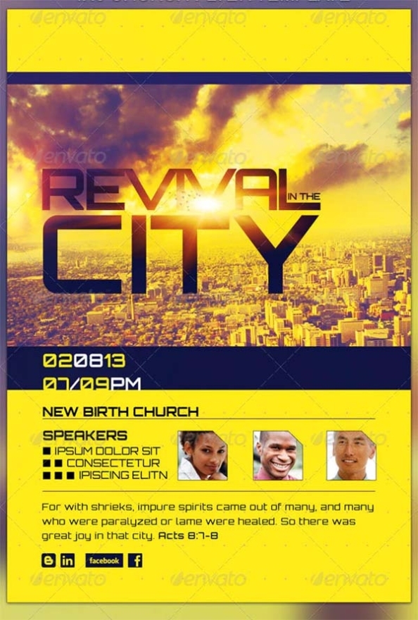 43+ Revival Flyer Template Designs – Free Psd Vector Pdf Ai Downloads For Church Revival Flyer Template Free