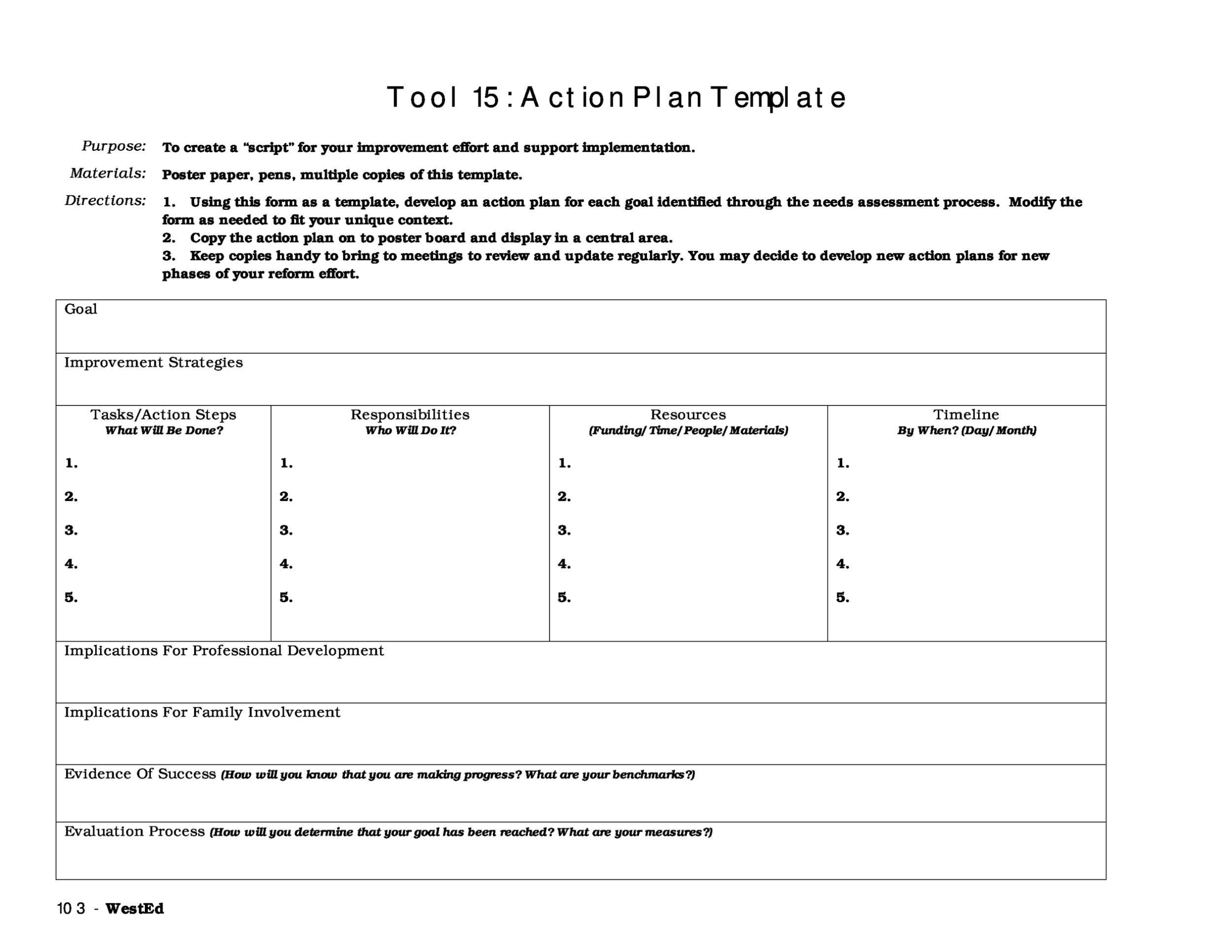 45 Free Action Plan Templates (Corrective, Emergency, Business) With Regard To Business Development Template Action Plan