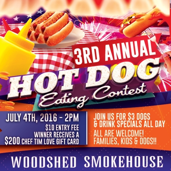 4Th Of July Hot Dog Eating Contest | Woodshed Smokehouse Regarding Hot Dog Flyer Template
