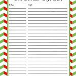 5 Best Free Printable Christmas Organization Lists – Printablee Regarding Christmas Card List Template