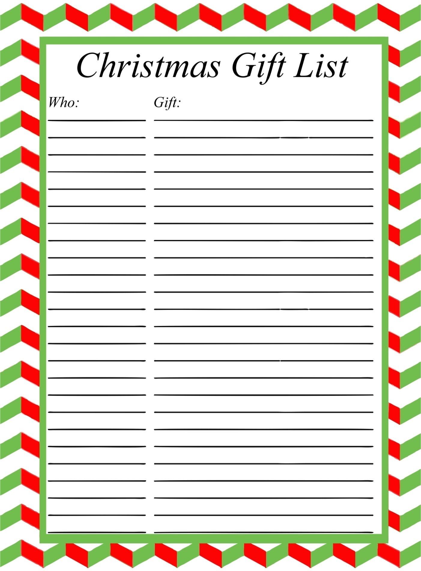 5 Best Free Printable Christmas Organization Lists – Printablee Regarding Christmas Card List Template