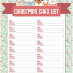 5 Best Free Printable Christmas Organization Lists – Printablee With Christmas Card List Template