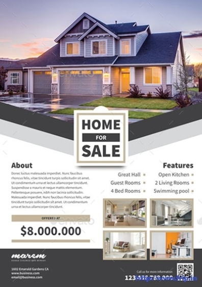 50 Best Real Estate Flyer Print Templates 2020 – Frip.in Intended For Free Home For Sale Flyer Template