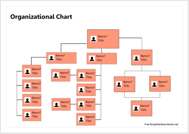 50 Free Organizational Chart Templates (Word, Excel, Powerpoint) – Free Template Downloads Inside Company Organogram Template Word