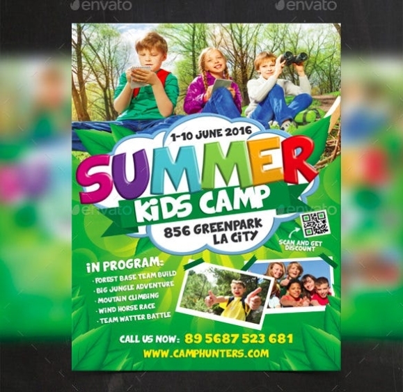 51+ Summer Camp Flyer Templates – Psd, Eps, Indesign, Word | Free Throughout Summer Camp Flyer Template Free