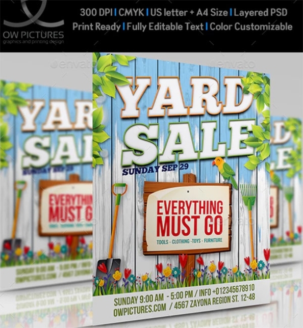 52+ Yard Sale Flyer Templates – Free Psd Vector Psd Eps Ai Downloads Regarding Garage Sale Flyer Template