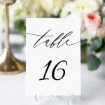 5X7 Calligraphy Wedding Table Number Cards Templates Instant | Etsy Pertaining To Table Number Cards Template