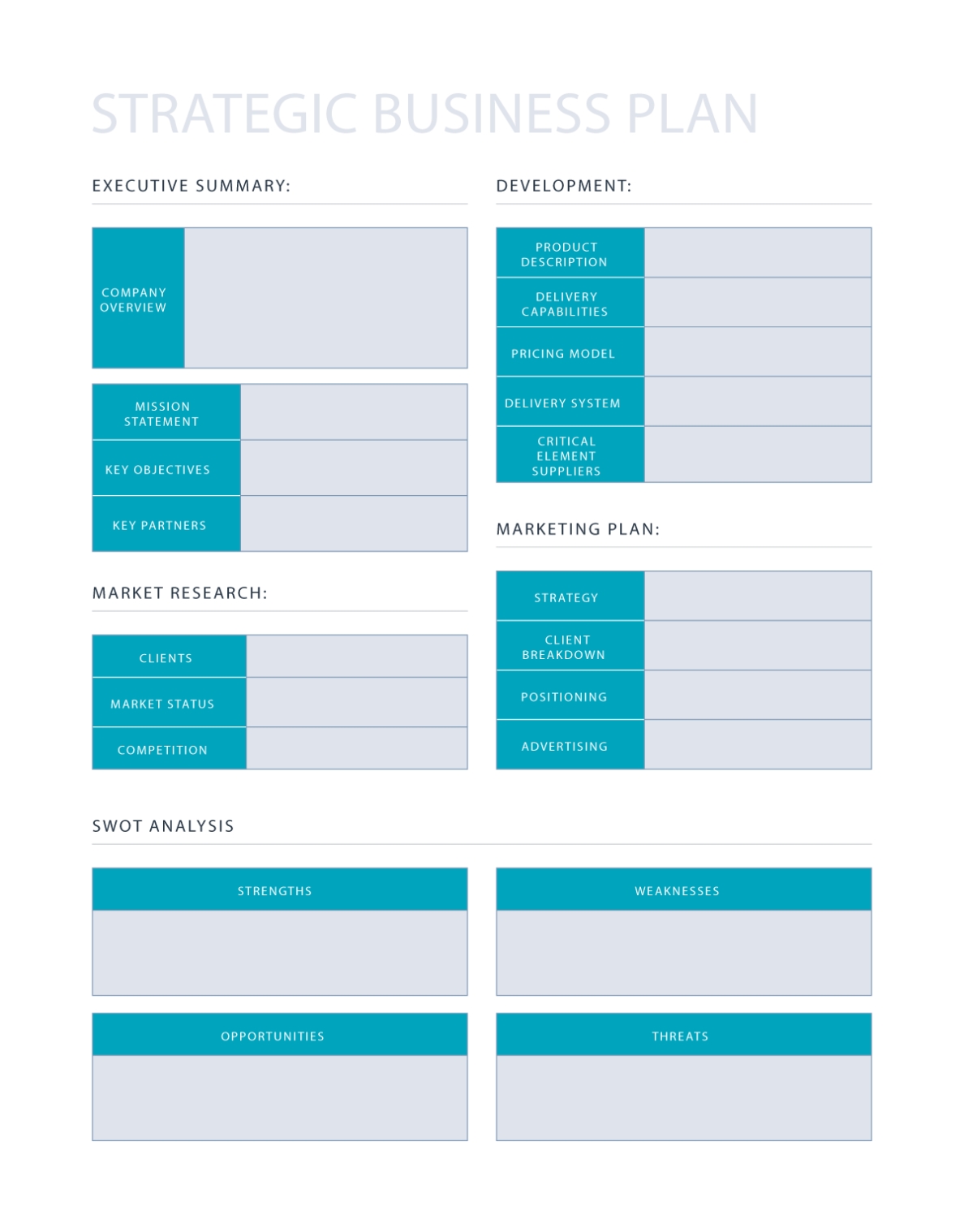 7 Free Business Plans Templates & Examples | Hubspot Intended For One Page Business Plan Template Word