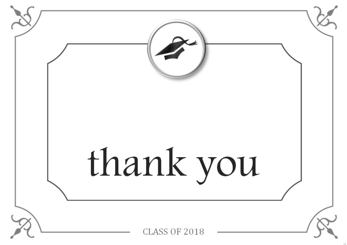 7 Free, Printable Graduation Thank You Cards Regarding Free Printable Thank You Card Template