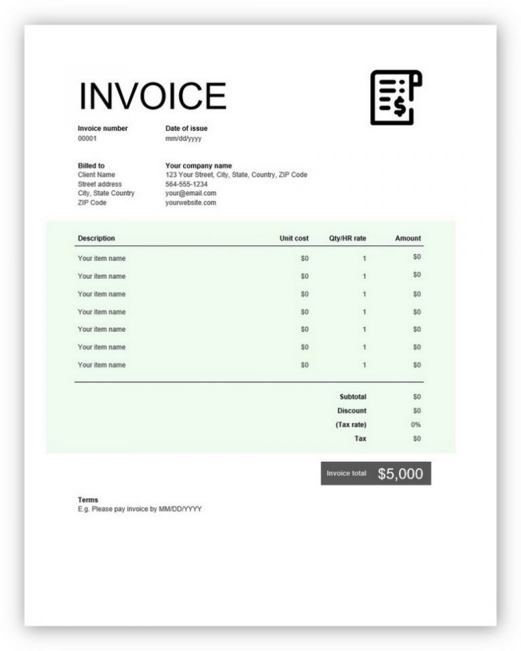 7 Free Quickbooks Invoice Template Word, Excel, Pdf And How To Create It – Hennessy Events In How To Edit Quickbooks Invoice Template