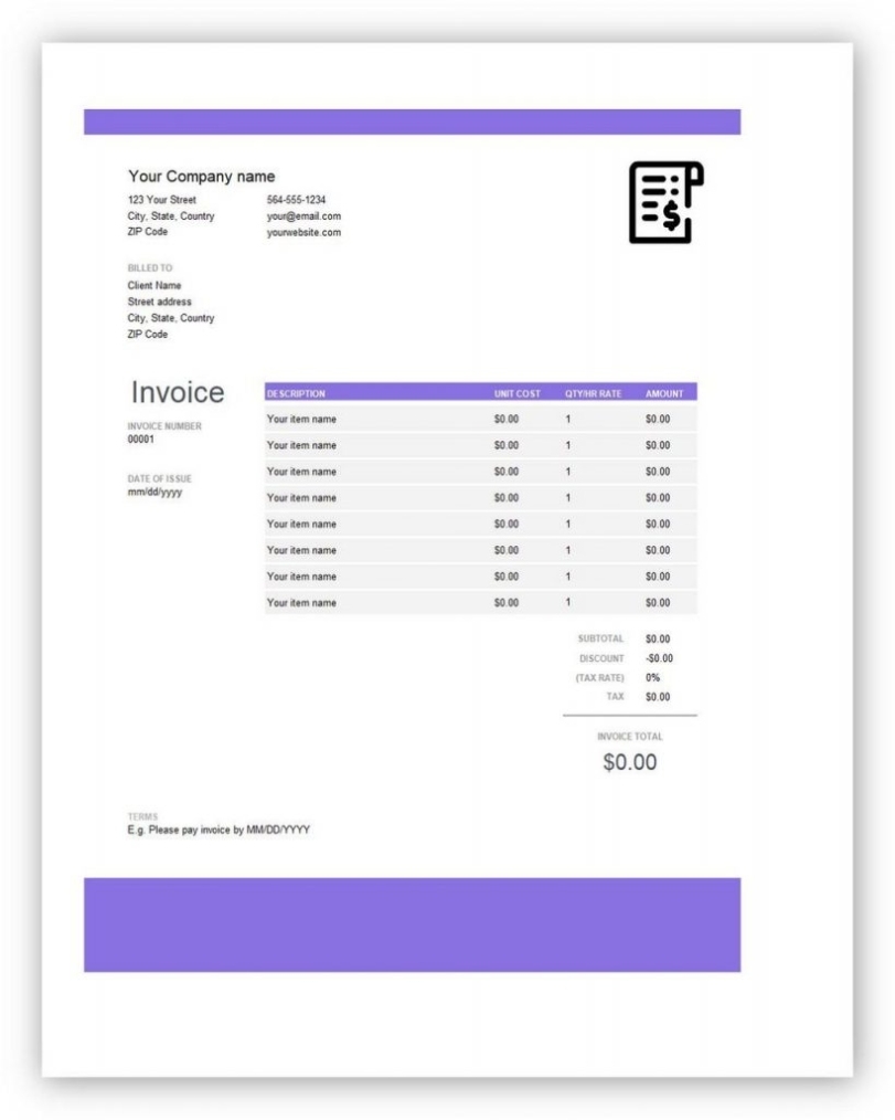 7 Free Quickbooks Invoice Template Word, Excel, Pdf And How To Create It – Hennessy Events Pertaining To Quickbooks Online Invoice Templates