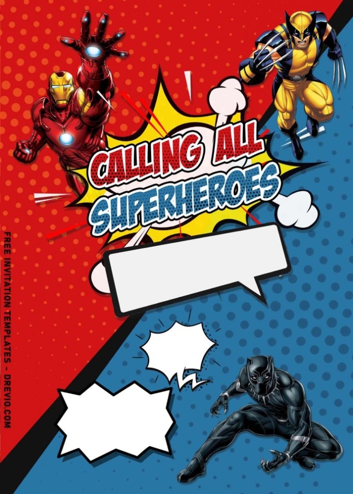 8+ Comic Avengers Superhero Birthday Invitation Templates | Download Hundreds Free Printable throughout Avengers Birthday Card Template