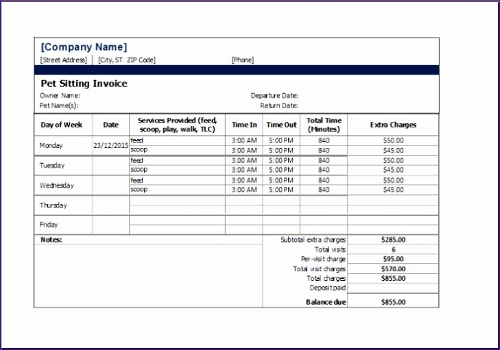 8 Itemized Invoices Statements – Excel Templates For Itemized Invoice Template