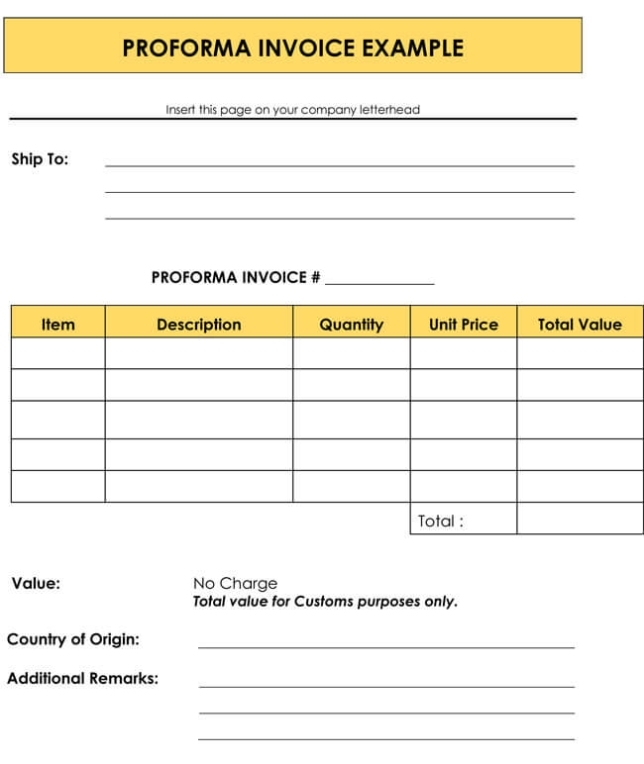 8+ Proforma Invoice Templates And Samples For Word, Excel And Pdf Pertaining To Free Proforma Invoice Template Word