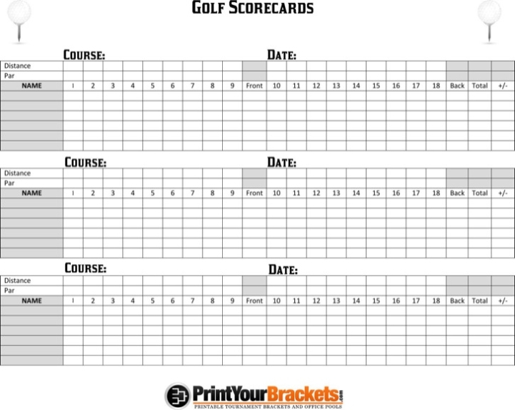 9+ Golf Scorecard Templates Free Download With Regard To Golf Score Cards Template