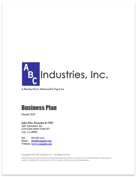 A Business Plan Cover Page / Feasibility Plan Business Plan Cover Page Table Of / Learn How To With Regard To Business Plan Cover Page Template