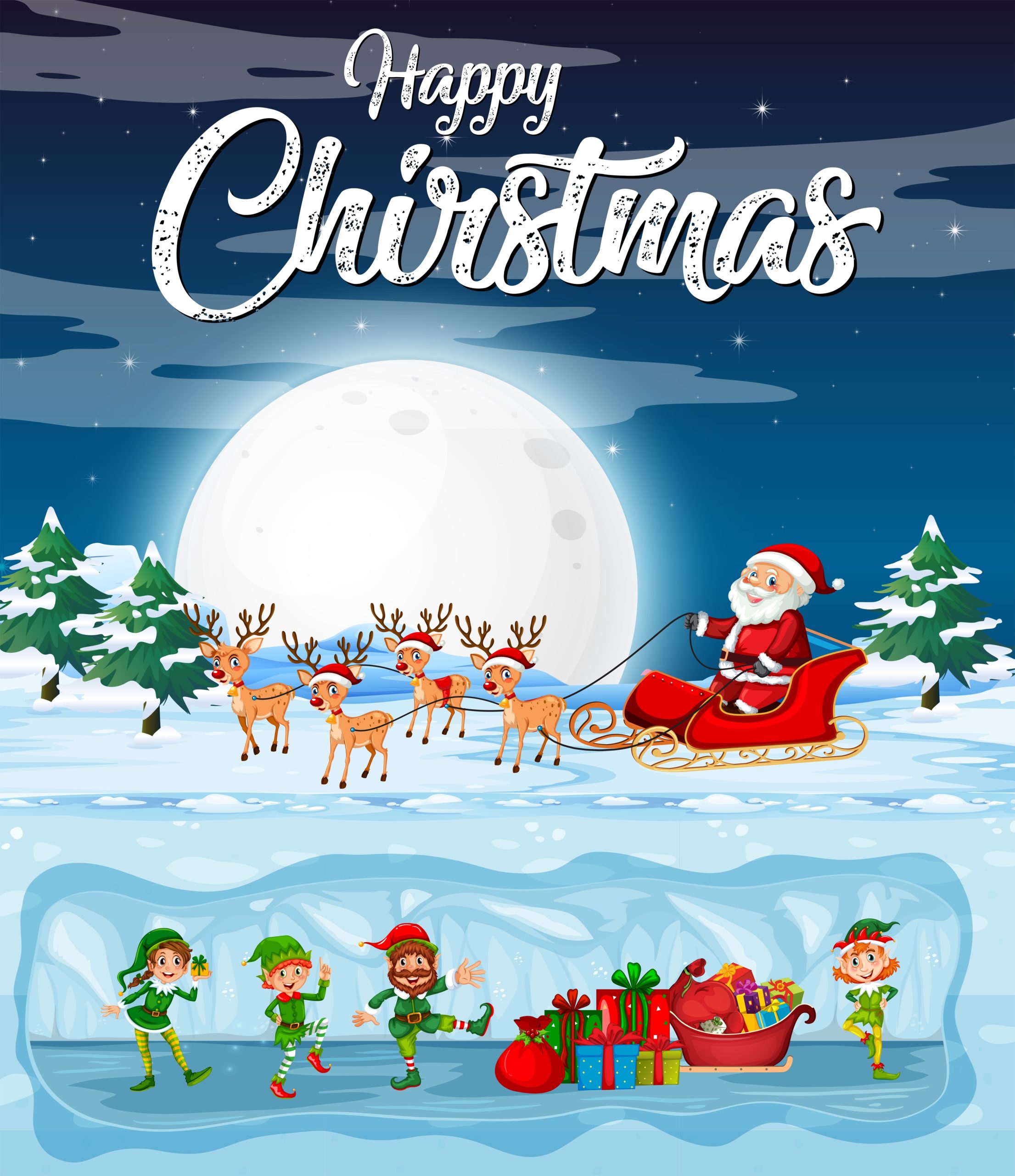 A Happy Christmas Card Template 432769 Vector Art At Vecteezy Intended For Christmas Photo Cards Templates Free Downloads