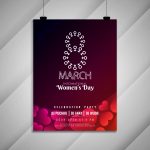 Abstract Elegant Women'S Day Celebration Party Invitation Card Template Within Event Invitation Card Template