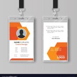 Abstract Orange Id Card Design Template Royalty Free Vector within Sample Of Id Card Template