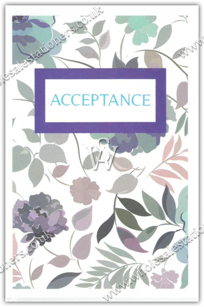 Acceptance Card, Floral 12'S, 90 X 134Mm, Inner Quantity 12 – Wholesale Stationers Intended For Acceptance Card Template