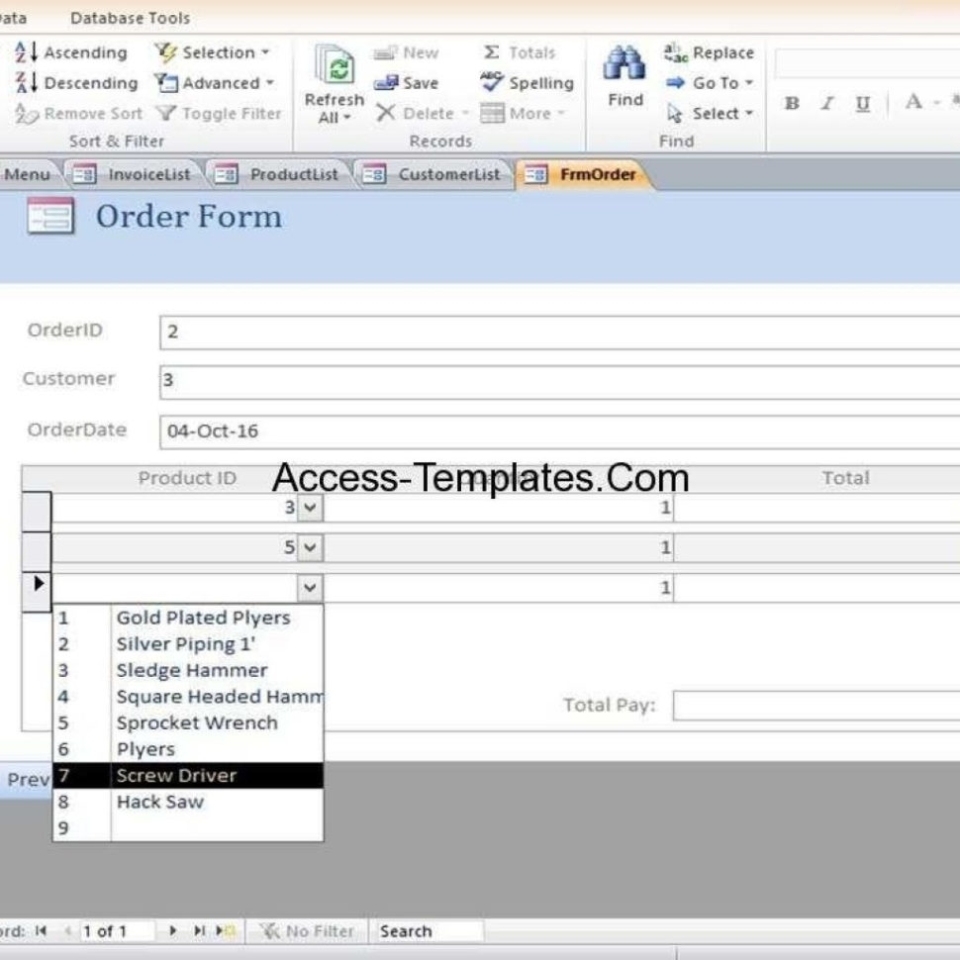 Access Spreadsheet Within Access Invoice Database Template Free Microsoft Order Management — Db With Regard To Microsoft Access Invoice Database Template