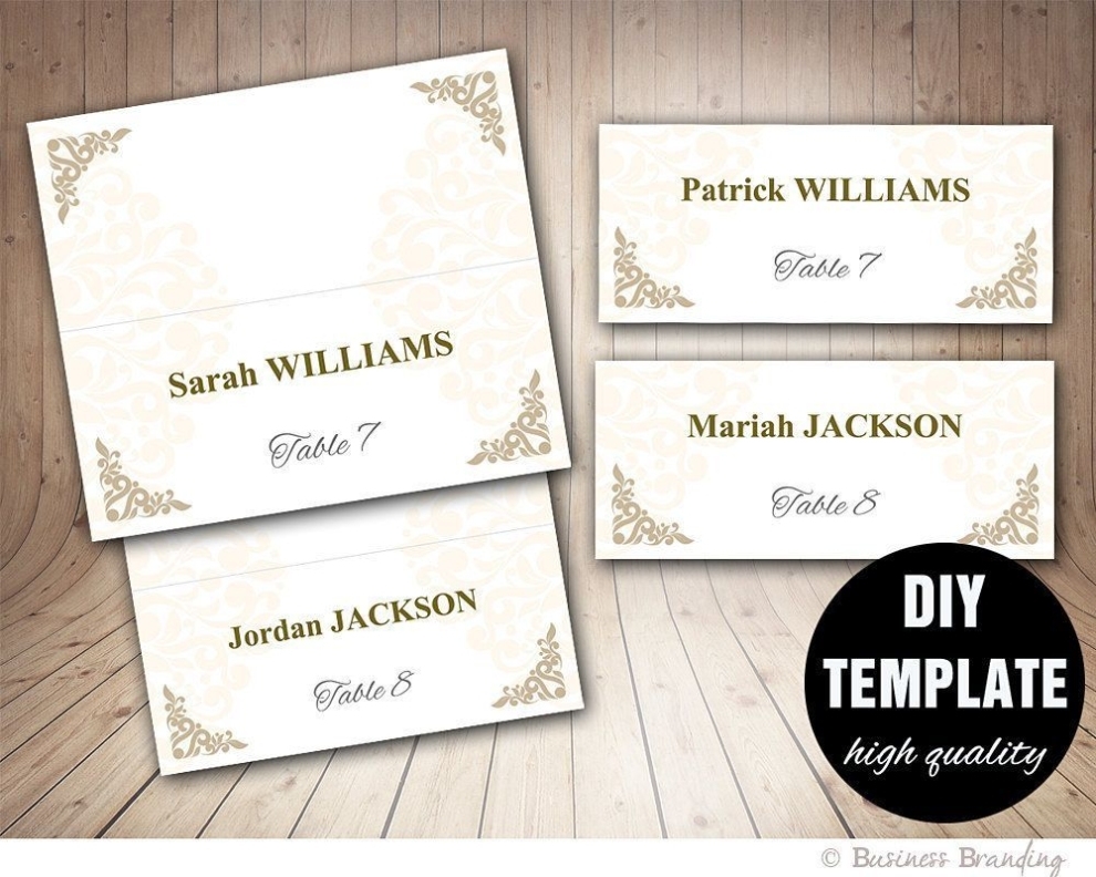 Addictionary Pertaining To Place Card Template Free 6 Per Page