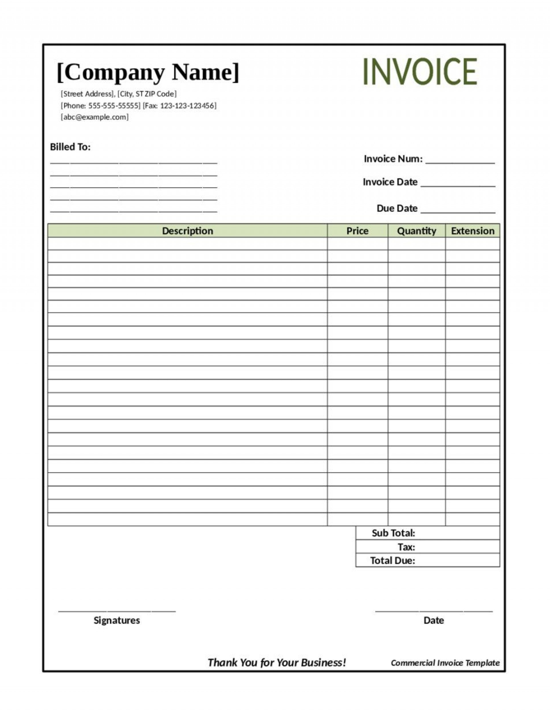 Addictionary Within Free Bill Invoice Template Printable