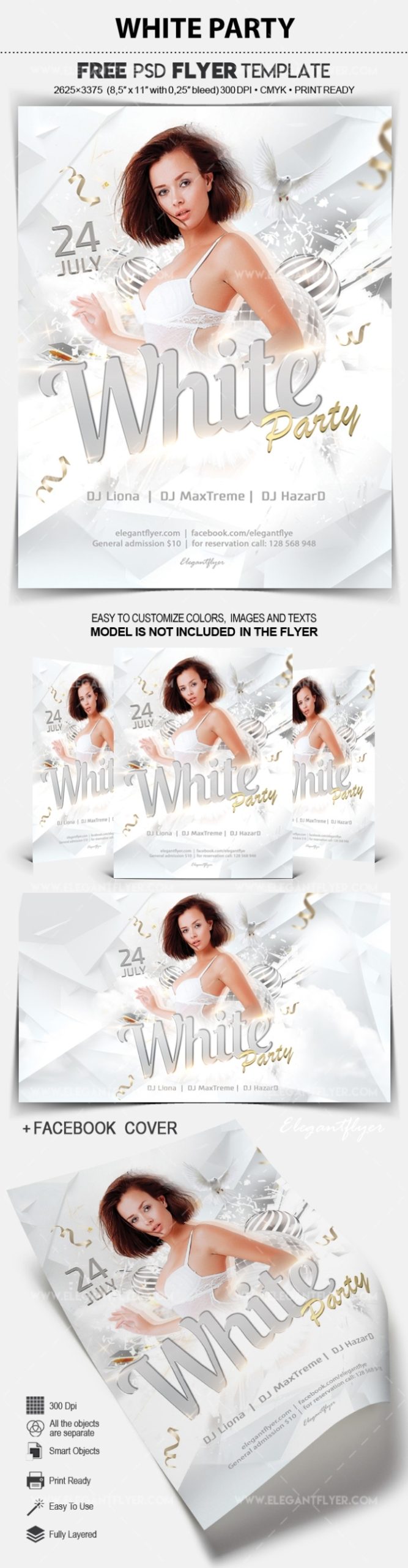 All White Party Flyer Template Free Psd - Garden Bugs with regard to Free All White Party Flyer Template