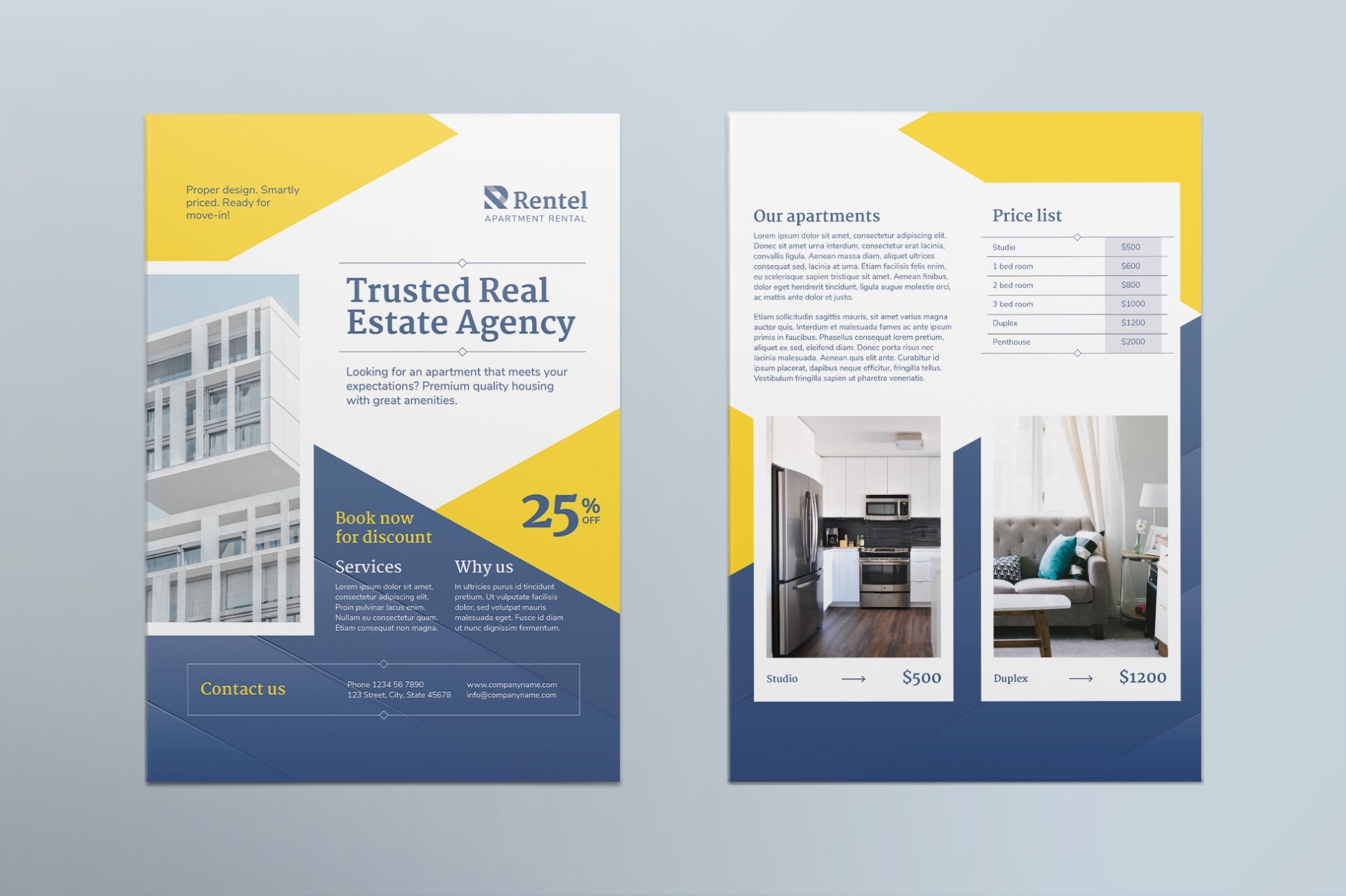 Apartment Rental Flyer Template By Amber Graphics | Thehungryjpeg Throughout Apartment Rental Flyer Template