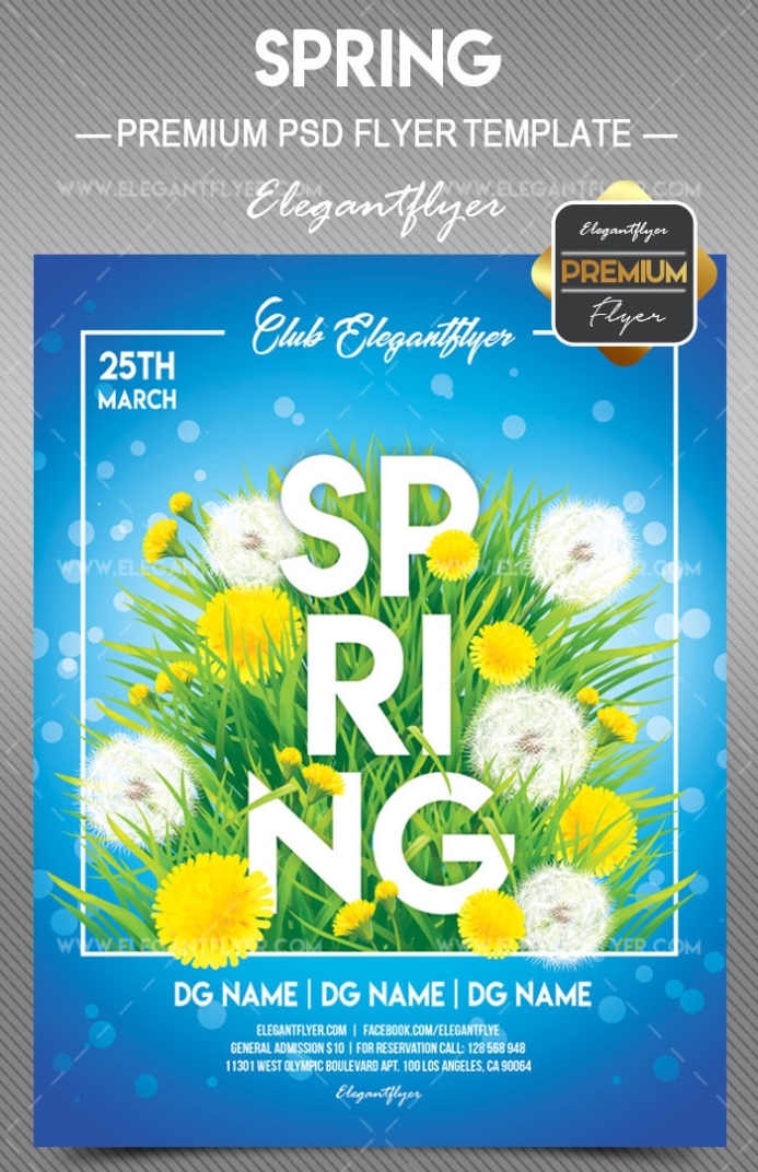 Are You Ready For Spring? 20 Awesome Psd Flyer Templates For Spring Events! | By Elegantflyer Regarding Spring Event Flyer Template