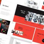 Audio Store Red Powerpoint Template #191326 - Templatemonster in Where Are Powerpoint Templates Stored