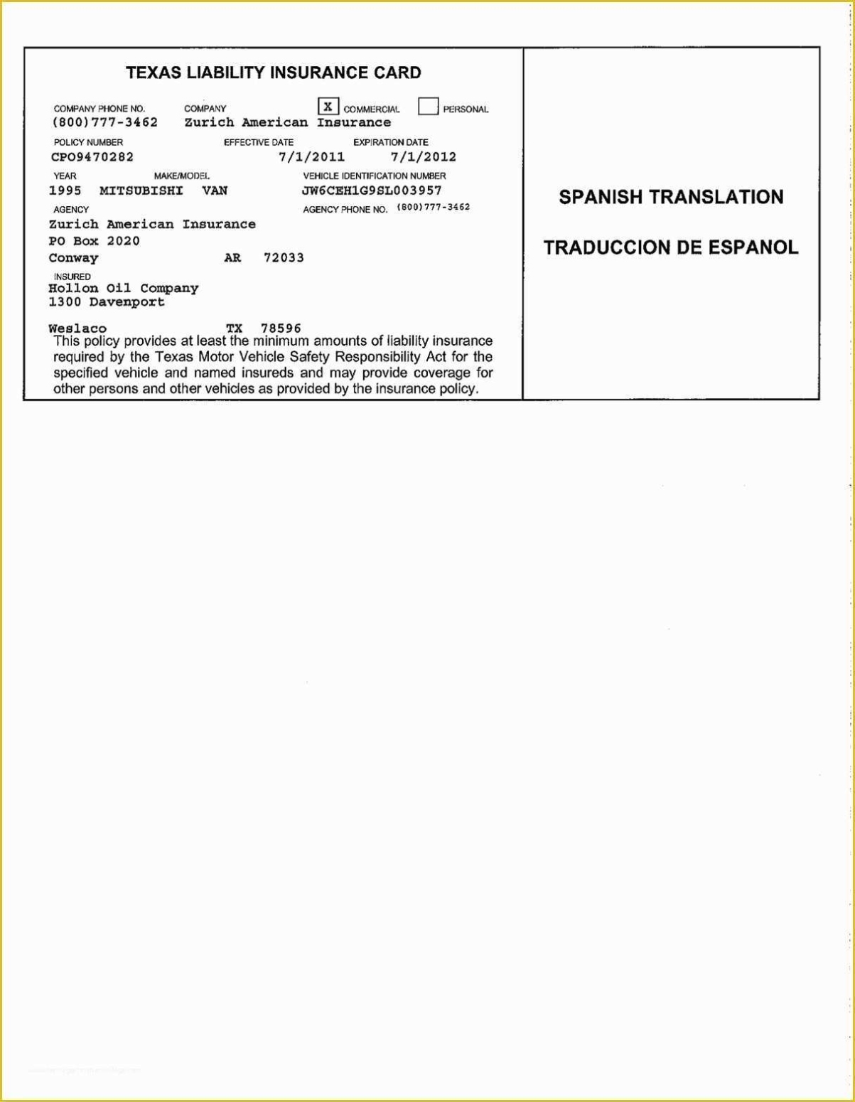 Auto Insurance Card Template Free Download Of Dairyland Auto Insurance Card Pertaining To Car Insurance Card Template Download