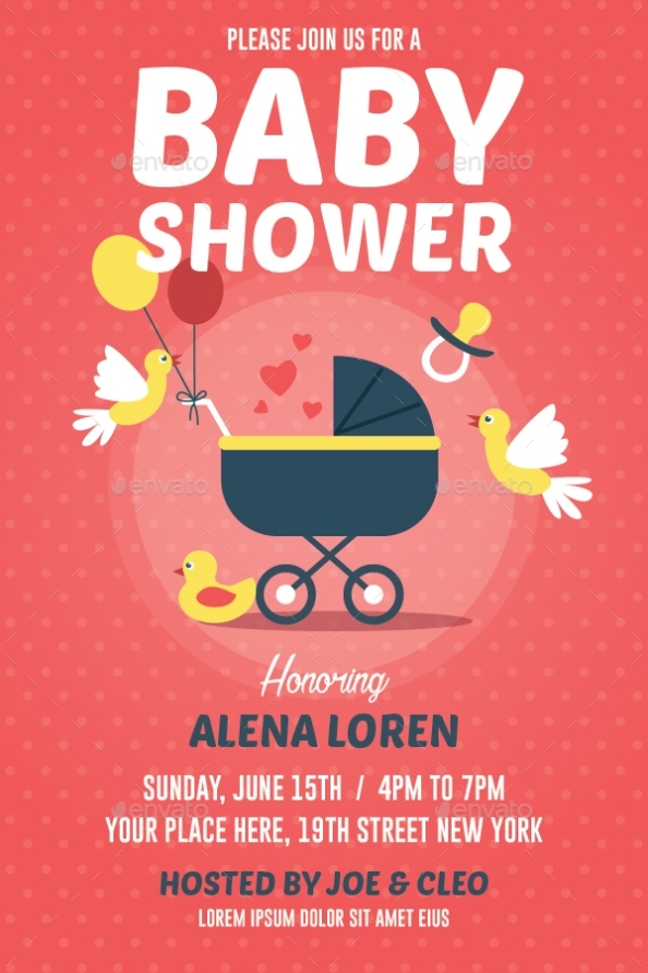 Baby Shower Flyer By Bonezboyz9 | Graphicriver Inside Baby Shower Flyer Template
