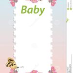 Baby Shower Invitation. Arrival Card With Place For Text. Template Greeting Card With Small Intended For Small Greeting Card Template