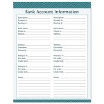 Bank Account Information Fillable Instant Download | Etsy With Regard To Fact Card Template