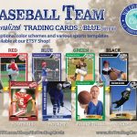 Baseball Team Custom Baseball Trading Card Template Print & | Etsy Intended For Custom Baseball Cards Template