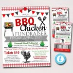 Bbq Chicken Fundraiser, Picnic Party Flyer Ticket Set, Grill Out Party Printable, School Pta Pto Within Bbq Fundraiser Flyer Template