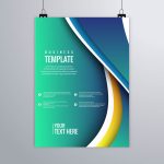 Beautiful Wave Buisness Flyer Template Colorful Design 241498 Vector With Make Flyer Template