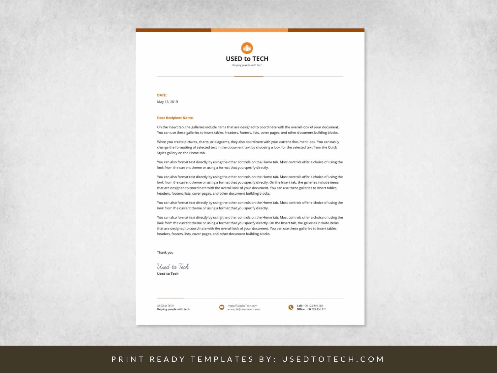 Best Letterhead Design In Microsoft Word – Used To Tech Intended For Where Are Templates In Word