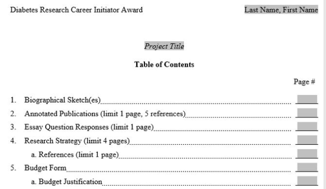 Best Table Of Contents Template Examples For Microsoft Word Intended For Contents Page Word Template