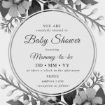 Black And White Baby Shower Invitation Templates – Editable With Ms Word | Free Printable Baby With Regard To Free Baby Shower Invitation Templates Microsoft Word