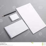 Blank Basic Stationery. Letterhead Flat, Business Card, Envelope Stock For Business Card Letterhead Envelope Template