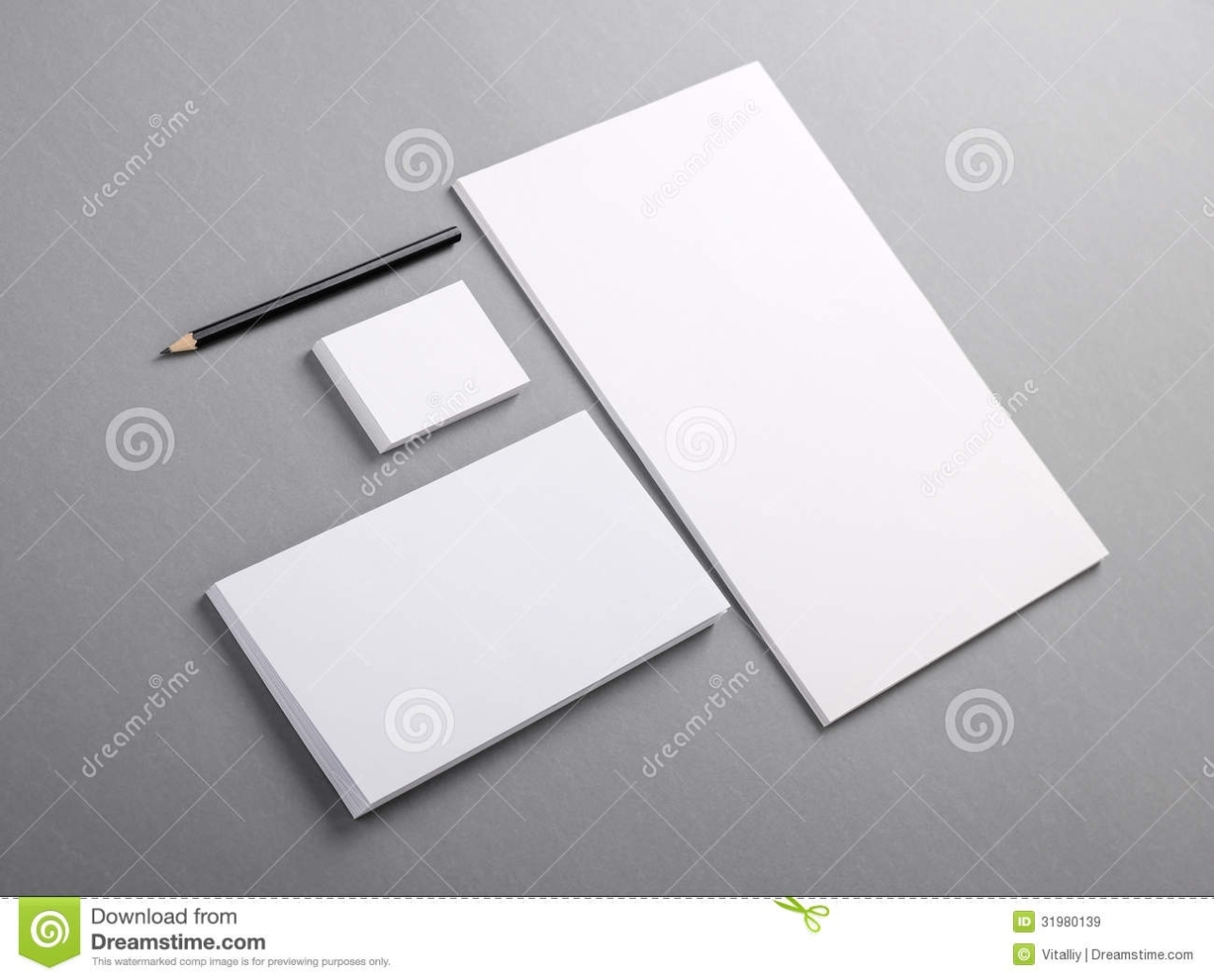 Blank Basic Stationery. Letterhead Flat, Business Card, Envelope Stock For Business Card Letterhead Envelope Template