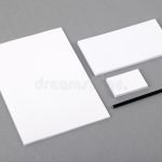 Blank Basic Stationery. Letterhead Flat, Business Card, Envelope Stock Pertaining To Business Card Letterhead Envelope Template