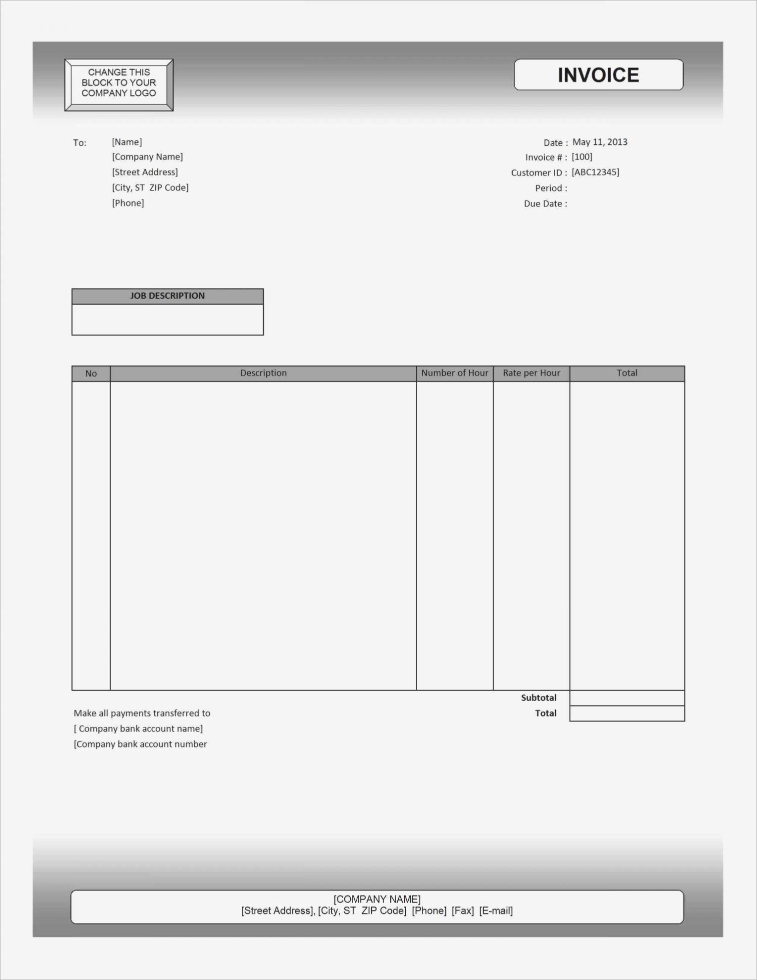 Blank Invoice Template Uk Pdf – Cards Design Templates Intended For Make Your Own Invoice Template Free
